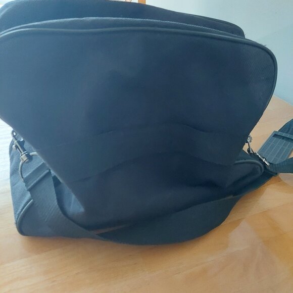 Vintage Bon Voyage Paris Carry On Trave Bag- Black with Brown Trim - Picture 3 of 10